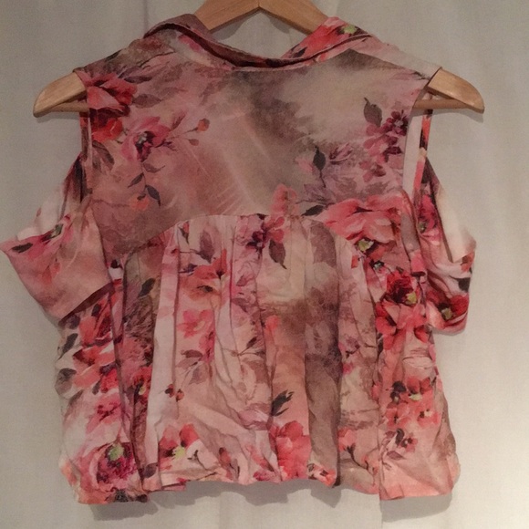 Vintage cropped floral top - Picture 3 of 5